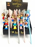 Premium quality hanging pens in silicon  5 variants available Duck Doraemon  Unicorn Space Dinosaur set of 12