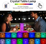 Homeoculture Crystal Table Lamp 16 Colors - 0.5