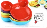 Homeoculture MickeY Shaped Serving Food Plate, Fruit Plate, Baby Cartoon Pie Bowl Plate Dinner Plate��(Pack of 3, Microwave Safe) - 0.5