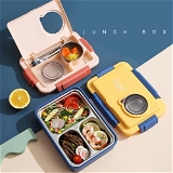 Homeoculture Stainless Steel Kids Lunch Box Leak Proof Removable Food Container Box With Soup Container Portable Lunchbox School Child