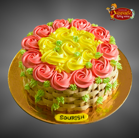 Flower Basket Cake {Basketweave} - CakeWhiz