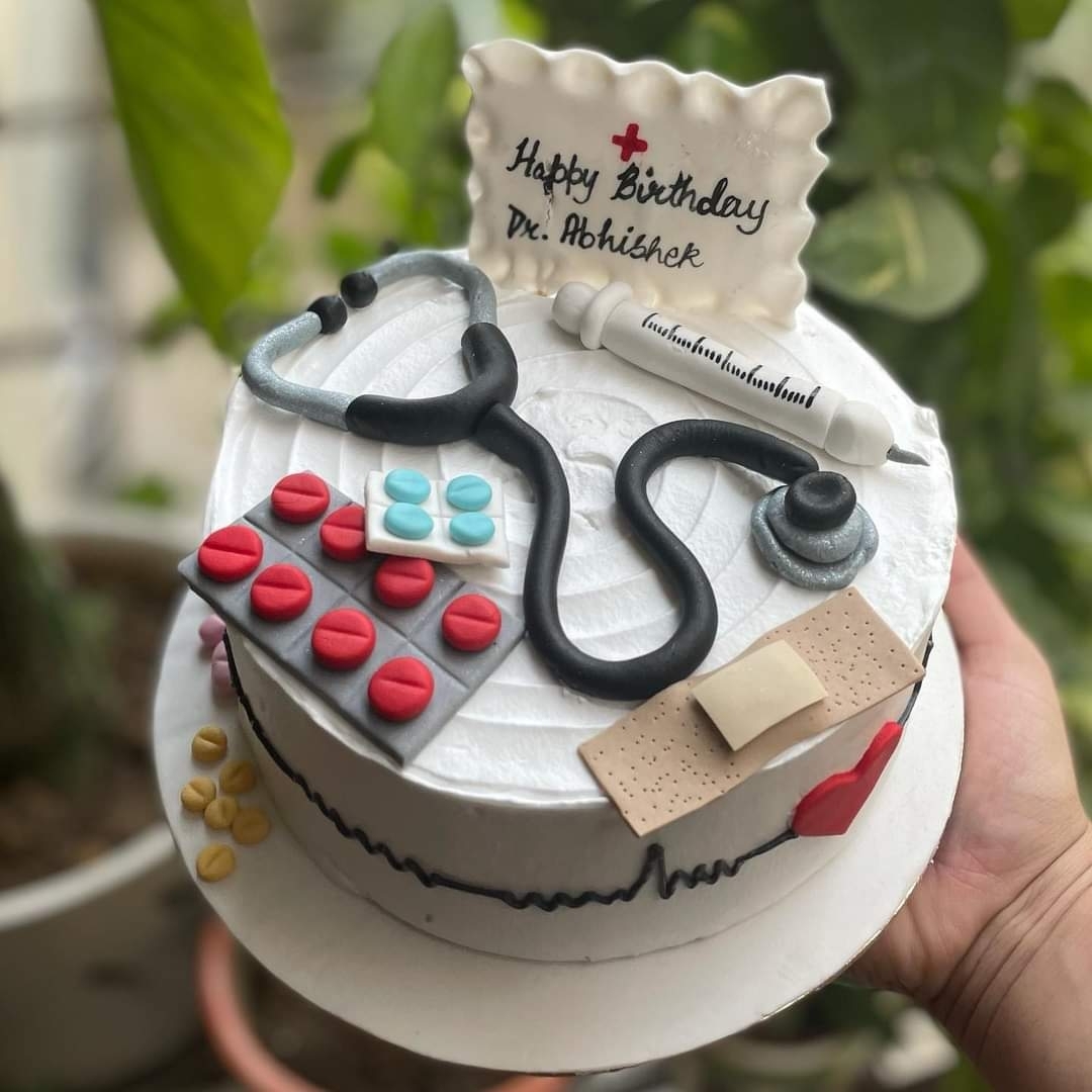 Online Medical Theme Birthday Cake Delivery : DIZOVI Bakery