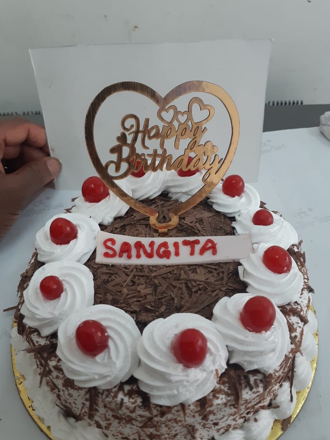 ❤️ Pink Birthday Cake For Sangeeta Di
