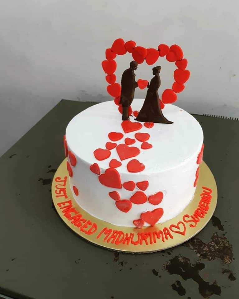 Heart shape anniversary and birthday cake in Bangladesh - Duel heart cake  for engagement, anniversary or any party - Multi-layer and Wedding Cakes -  Cake from Yummy Yummy
