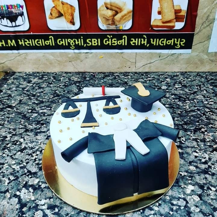 HAPPY BIRTHDAY LAW THEME CAKE - online service wala