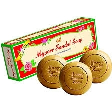 Mysore Sandal Soap -మైసూర్ శాండల్ సబ్బు - 1 Box - 150g×3=450g