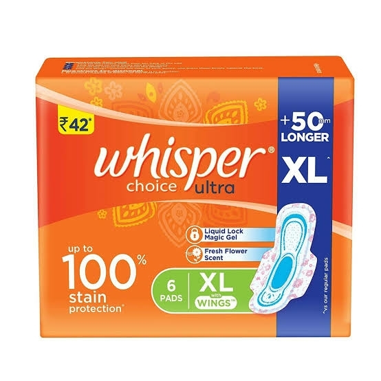 Whisper Choice Ultra XL - విస్పర్ ఛాయిస్ XL - 6 pads  XL with wings