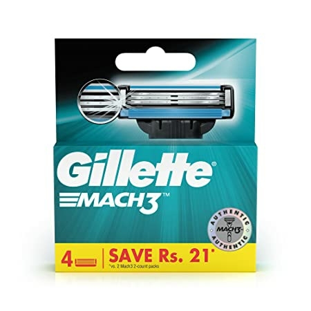 Gillette Mach 3 Blades - జిల్లేట్ మ్యాచ్ 3 బ్లేడ్స్  - 4s
