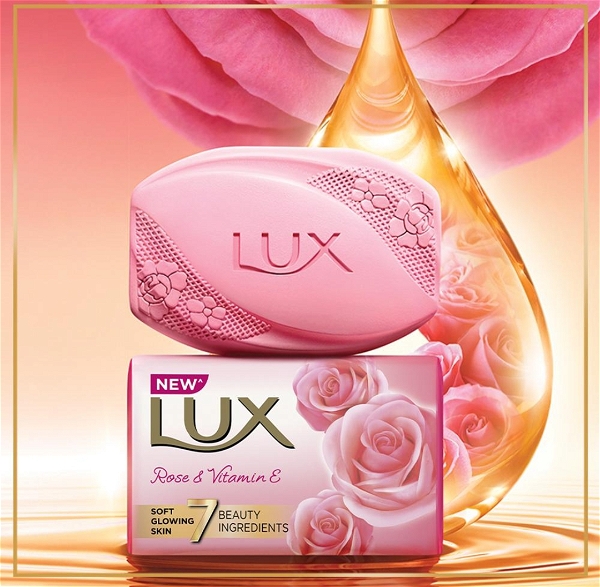 Lux Rose & Vitamin E Soft Glowing Skin Soap Bar 150g ( Pack Of 3 )