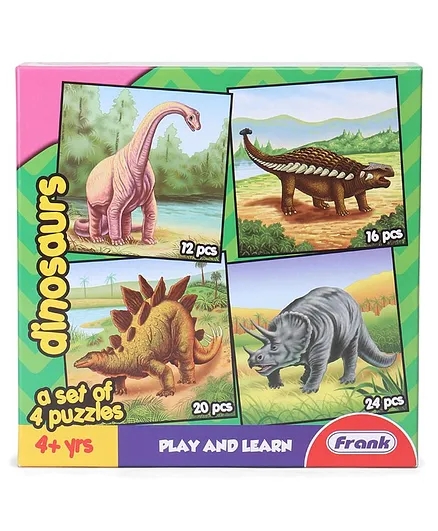 Set Of 4 Puzzles Dinosaurs 10533