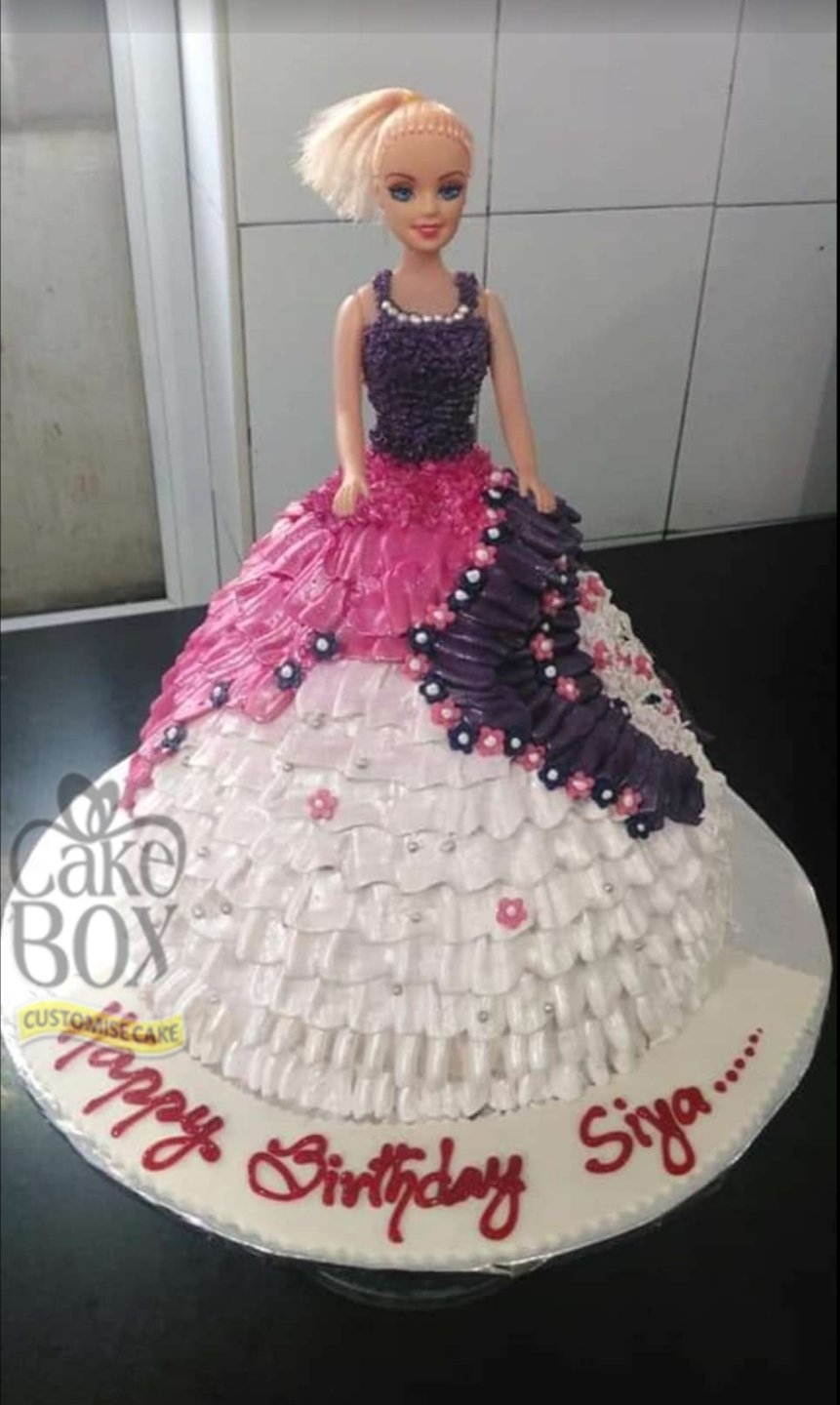 1kg doll cake - YouTube | Barbie doll cakes, Doll cake, Cake