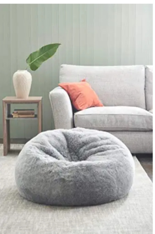Deeku Art Rabbit Fur Very Soft Comfortable Designer Bean Bag Chair For Kids  And Adult Without Beans For Home And Office XxxlGrey  Amazonin Home   Kitchen