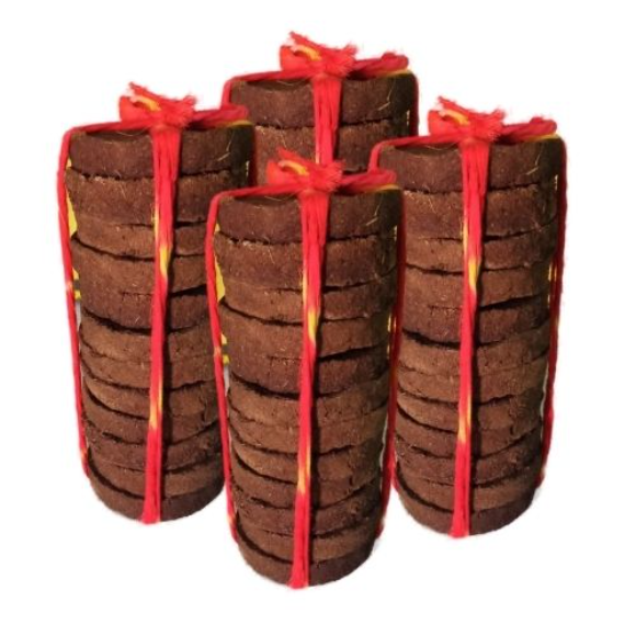 Cow Dung Cakes – 6 Pieces (Big Size) for Hawan, Puja & Religious Purpose –  Daasoham