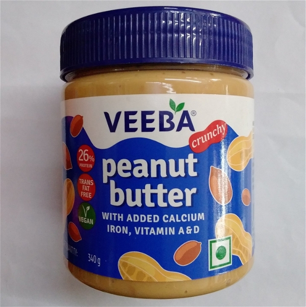 VEEBA PEANUT BUTTER WITH ADDED CALCIUM IRON VITAMIN A & D 340 G