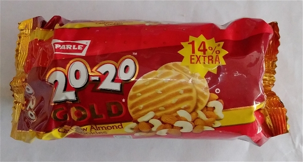 PARLE 20-20 GOLD CASHEW ALMOND COOKIES 60 G