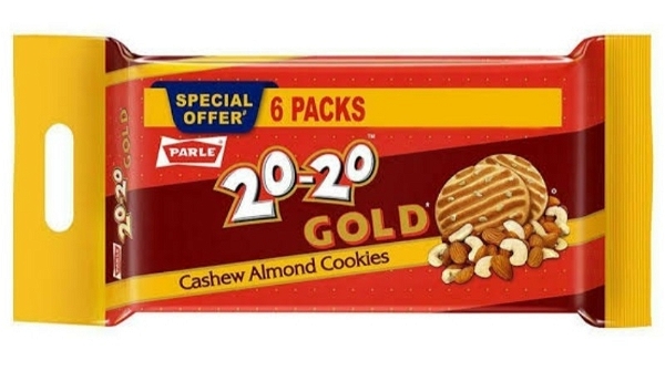 PARLE FAMILY PACK 20-20 GOLD CASHEW ALMOND COOKIES 600 G