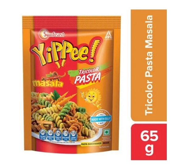SUNFEAST YIPPEE TRICOLOR PASTA 65 G