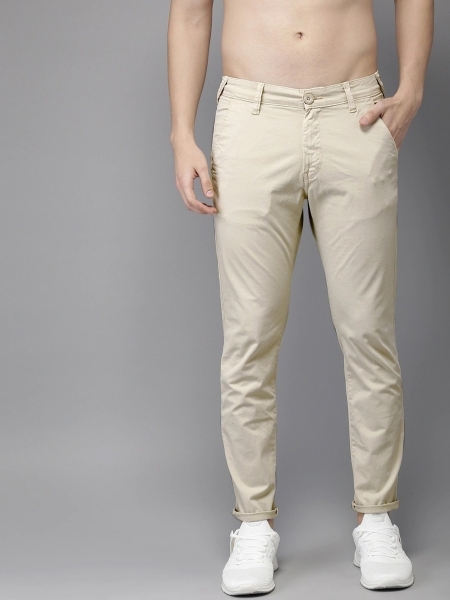 Men Slim Fit Pink Cotton Blend Trousers Price in India Full Specifications   Offers  DTashioncom