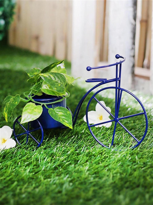 Small Cycle Planter Blue - 9''X4''X6'', Blue