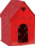 Hut Shape Bird House Red