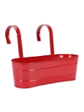 Oval Railing Planter Large Red