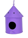 Round Hut Bird House Purple