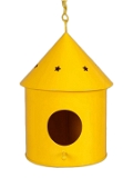 Round Hut Bird House Yellow