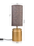 Metal Golden Table Lamp with Dark Forest Shade