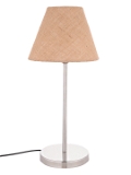 Metal Table Lamp with Brown Jute Shade