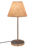 Metal Table Lamp with Brown Jute Shade