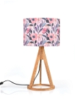 Pink Flower Trio Wooden Lamp
