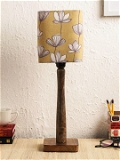 Mustard Flora Wooden Lamp