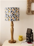Wooden Leafy Print Lamp